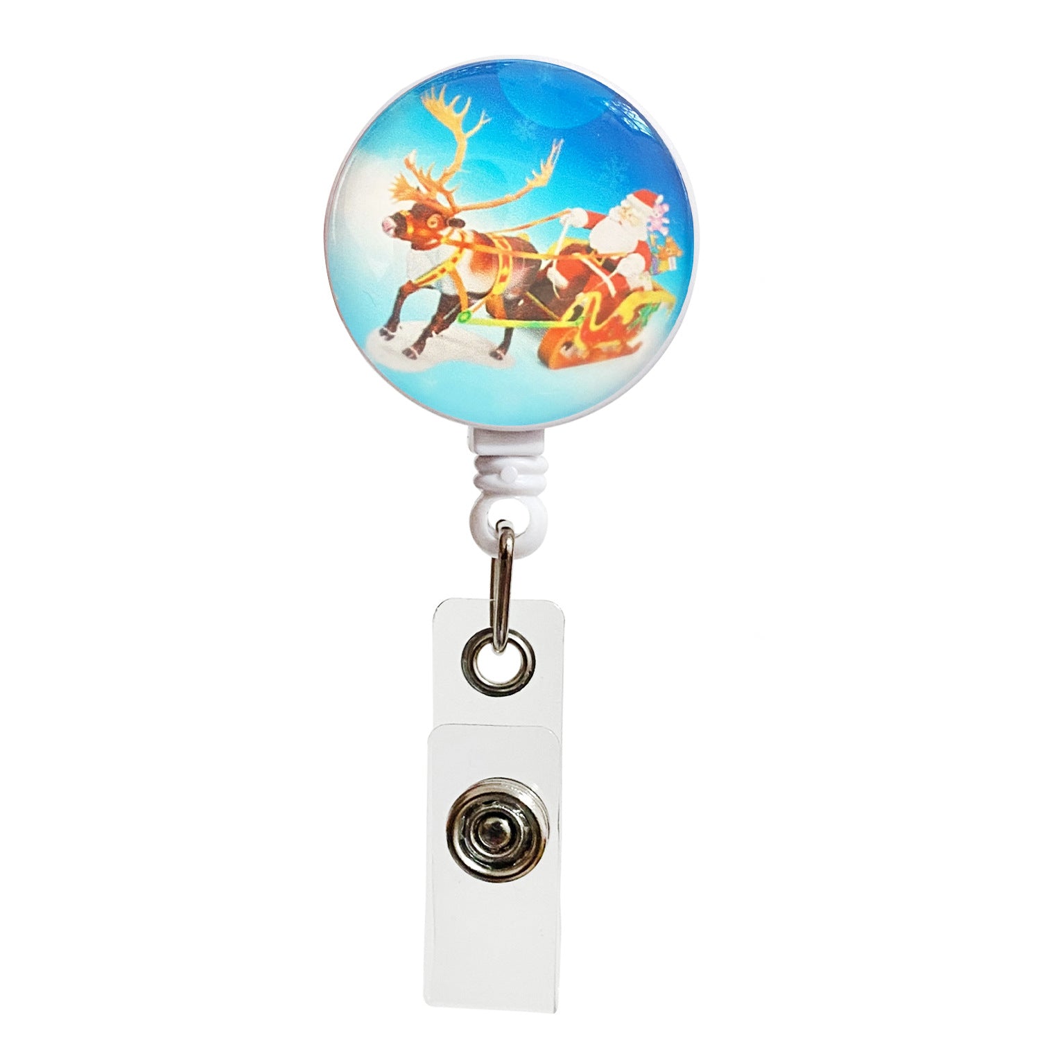 Wholesale Crystal Glass Christmas Telescopic Keychain